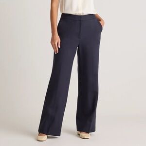 Quince Ultra-Stretch Ponte Trouser in navy size 8